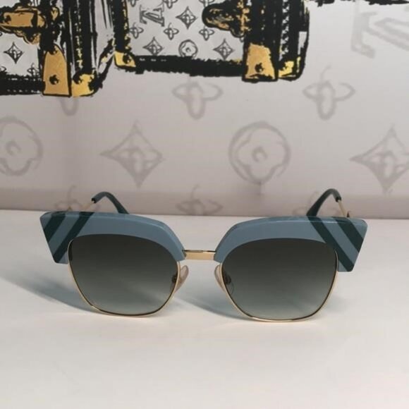 Fendi FF0241/S MVU/9K Women’s Round Sunglasses – Luxury Italian Eyewear - Picture 6 of 11